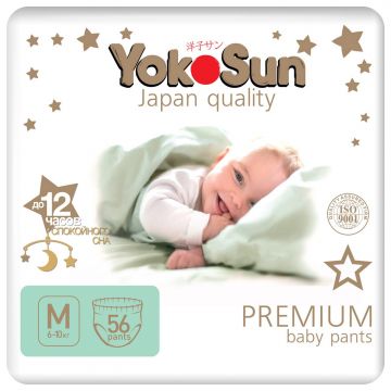 Трусики Yokosun Premium 3-M 6-10кг (56шт)