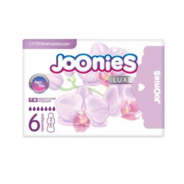 Прокладки Joonies гигиенические ультратонкие ночные Super Night 6шт