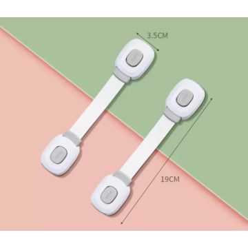 Блокировка на дверцы 24 см  24 см   Пластик кнопка PUSH 4522