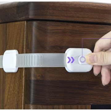 Блокировка на дверцы белый пластик 19 см