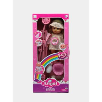 Кукла с коляской и принадлежностями 5в1 Angel