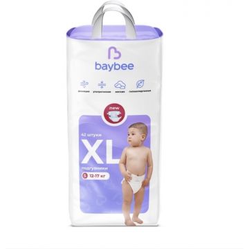 Трусики Baybee 5-XL 12-18кг (42шт) NEW