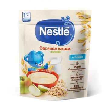 Молочная каша Nestle овсяная с яблоком 200г с 5 месяцев