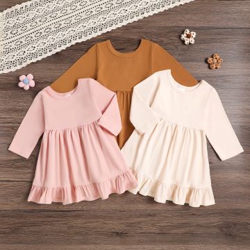 Платье с длинным рукавом   Трикотаж Однотонный    8532