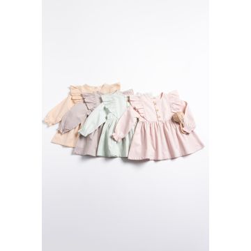 Платье для девочек с длинными рукавами  VAUVA Трикотаж Однотонный    25249