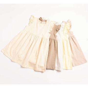 Платье для девочек с короткими рукавами  VAUVA Трикотаж Однотонный    25126