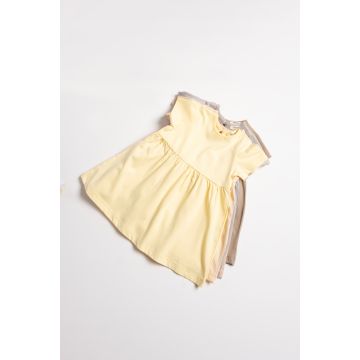 Платье для девочек с короткими рукавами  VAUVA Трикотаж Однотонный    25229