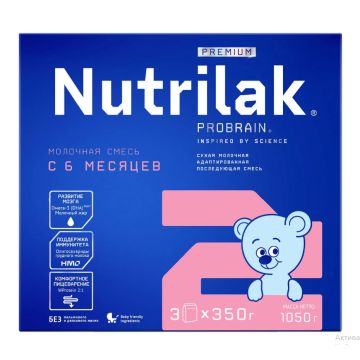 Смесь Nutrilak PREMIUM +2 молочная сухая 1050 гр