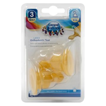 Соска на бутылку Canpol анатом антикол латекс 2шт быстрый 23/103