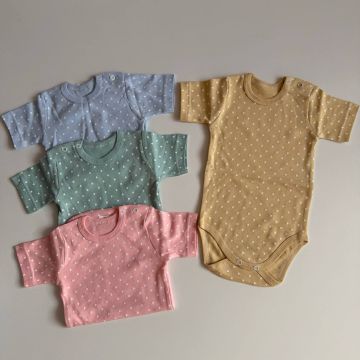 Боди короткий рукав  Горошек Rakhim baby Трикотаж     89673