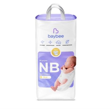 Подгузники Baybee 1-NB 2-5 кг (64 шт) NEW