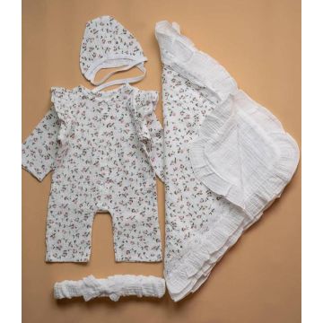 Конверт плед с комбинезоном и чепчиком Dana Муслин