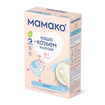 Каша на козьем молоке Мамако рисовая 200г с 4 месяцев.