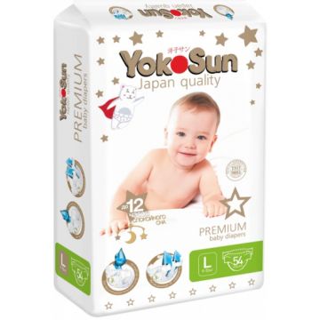Подгузники Yokosun Premium 4-L 9-14кг (54шт)