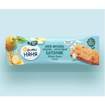 Злаковый батончик Фруто Няня яблоко, банан, груша 25 гр