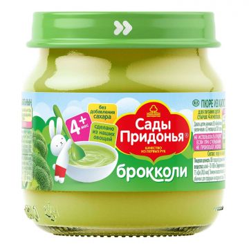 Пюре Сады придонья в стекле брокколи 80г с 4 месяцев