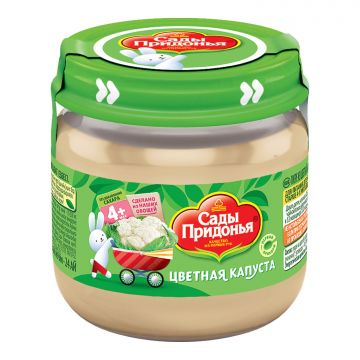 Пюре Сады придонья в стекле цветная капуста 80г с 4 месяцев