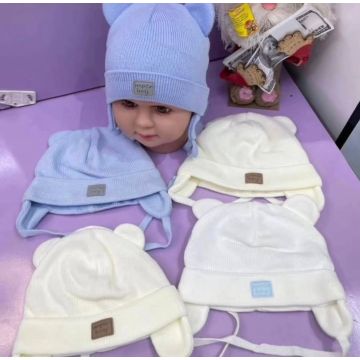 Шапка с отворотом Grans Вязаный  Super Boy Мал,  Завязки 42-44см (3-6м) KU395