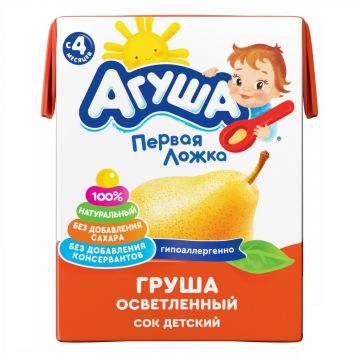 Сок Агуша груша 200мл с 4 месяцев