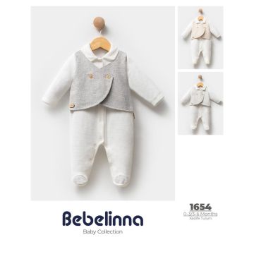 Слип    Bebelinna Интерлок   Мал Кнопки снизу/спереди 2711