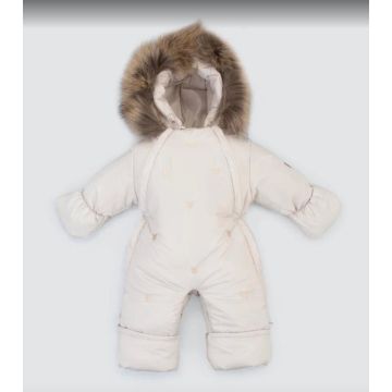 Комбинезон-трансформер «Акварель.Вышивка медвежонок» три сезона  KiDi Мембрана Бежевый  Уни Замок 89