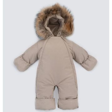 Комбинезон-трансформер «Новый Вельвет» три сезона  KiDi Вельвет-мембрана Светло-бежевый  Уни Замок 8