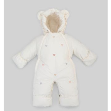 Комбинезон-трансформер «Акварель.Вышивка сердечки» три сезона  KiDi Мембрана Молоко  Дев Замок 899/1