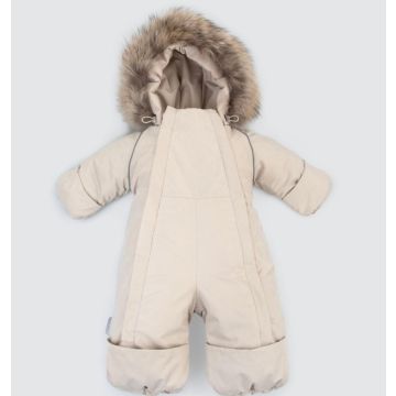 Комбинезон «Лапландия Вельвет-1»  KiDi Вельвет-мембрана Слоновая кость  Уни Замок 888(Зима-ЛВ1)-61