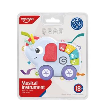 Погремушка-прорезыватель Слоник музыкальный Huanger