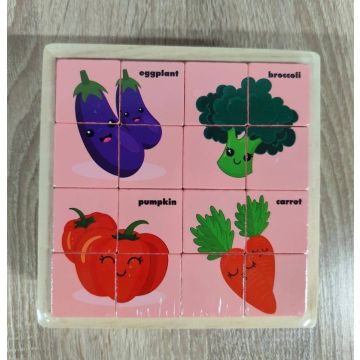 Деревянные пазлы квадрат       4553