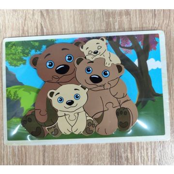 Деревянные пазлы Семья животных       56577