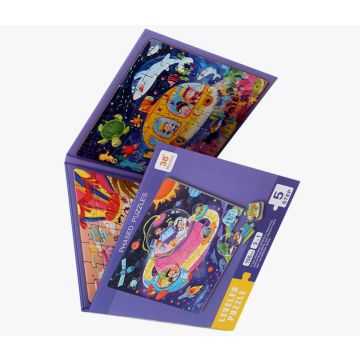 Магнитные пазлы трехступенчатые  91 предмет     QM-227