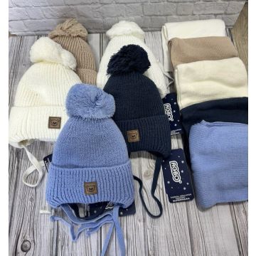 Шапка с шарфом AGBO Вязаный   , Зима   K-32 (Tofik)