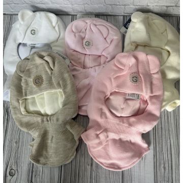 Шапка-шлем Grans Вязаный   Дев, Зима Ушки  AK-42