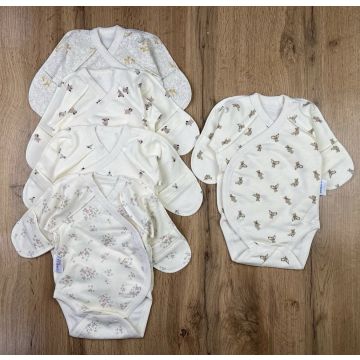 Боди  Larella Футер/начес Молочный   Кнопка спереди LARB097