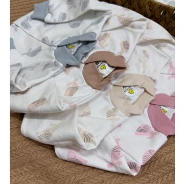 Кофта для детей Киты INH kids Футер/начес    Кнопка спереди KOF678