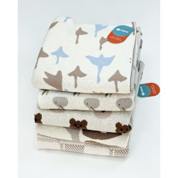 Плед для детей  120х120см   Вязаный трикотаж  A1013