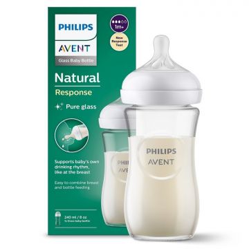 Бутылка для кормления Philips AVENT Natural Response стеклянная 240мл с 1 месяца