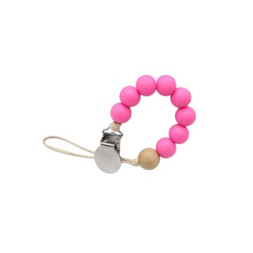 Держатель для пустышки силликон однотонный с фигурами