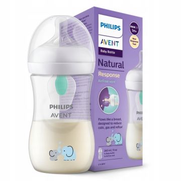 Бутылка для кормления  Philips AVENT Natural Response  AirFree слон 260мл с 1 месяца