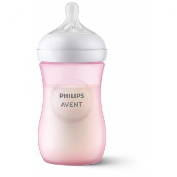 Бутылка для кормления Philips AVENT Natural Response розовая 260мл с 1 месяца