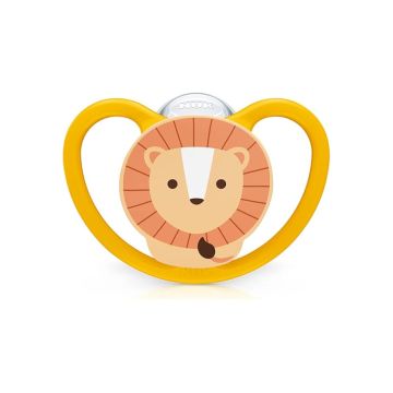 Пустышка Nuk Space силикон лев 6-18 мес