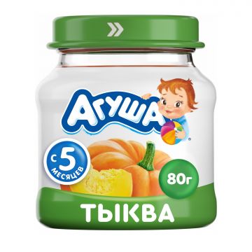 Пюре Агуша в стекле тыква 80г с 4 месяцев